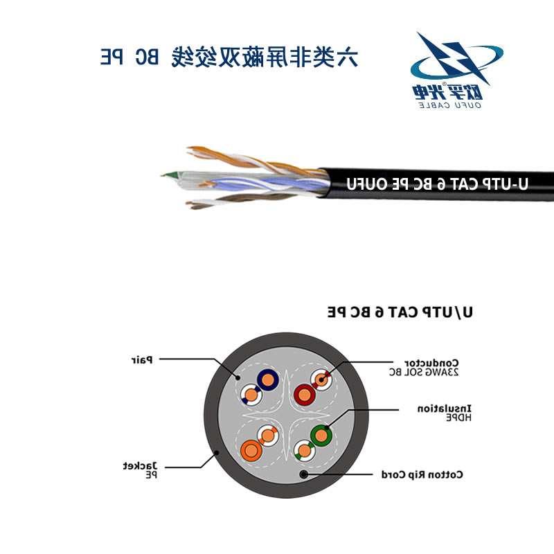 百色市U/UTP6类4对非屏蔽室外电缆(23AWG)